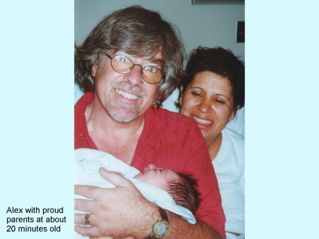 NEWBORN ALEX WITH MUM & DAD