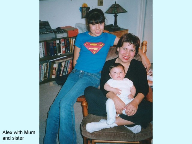 ALEX WITH MUM AND SISTER