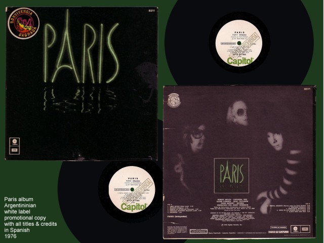ARGENTINE PROMO PARIS ALBUM