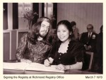 SIGNING THE WEDDING REGISTRY 1970