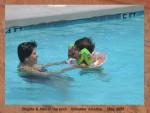 BRIGITTE & ALEX IN THE POOL