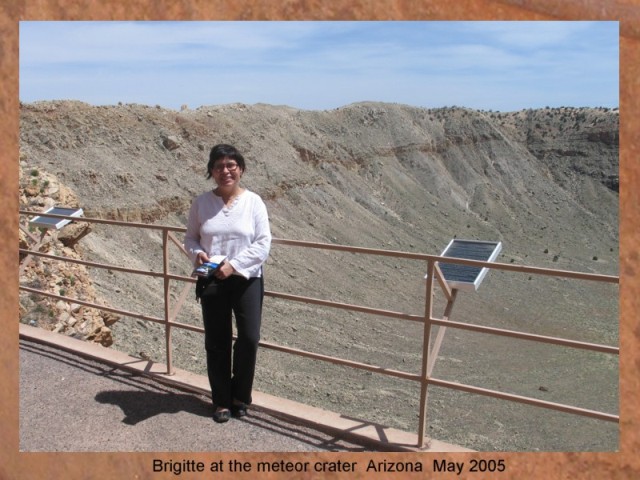 BRIGITTE AT METEOR CRATER