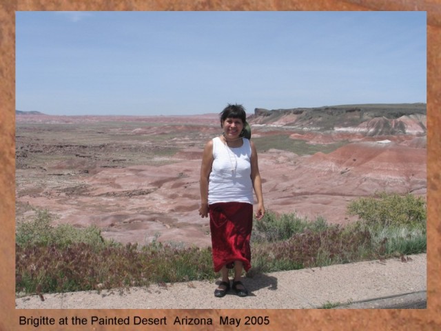 BRIGITTE AT THE PAINTED DESERT