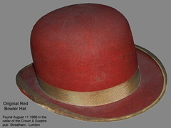 RED BOWLER HAT