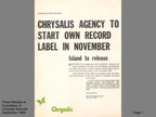 Chrysalis Press Release Sept 1969
