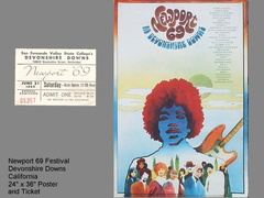 NEWPORT 69 FESTIVAL POSTER &amp; TICKET