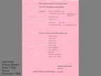 ROLLING STONES CALLSHEET 