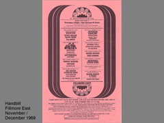 FILLMORE EAST HANDBILL