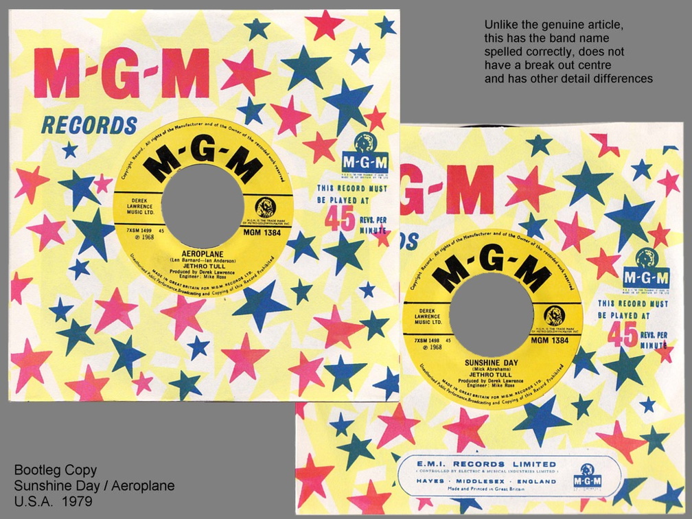 U.S. SUNSHINE DAY BOOTLEG 45