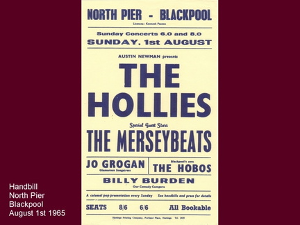 NORTH PIER HANDBILL AUGUST 1 1965