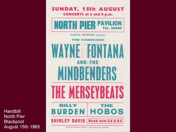 NORTH PIER HANDBILL AUGUST 15 1965