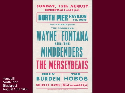 NORTH PIER HANDBILL AUGUST 15 1965