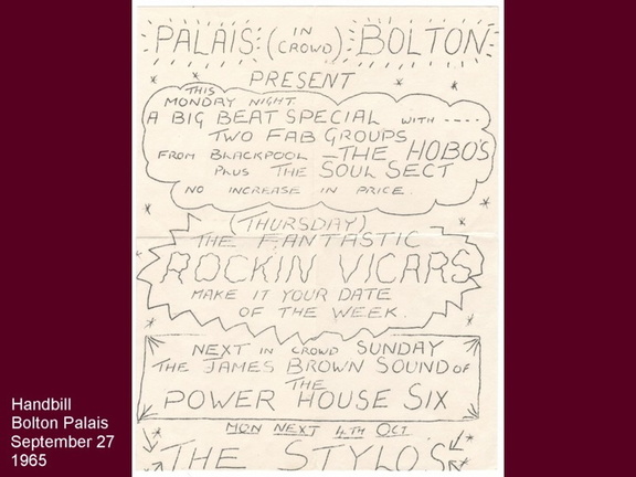 BOLTON PALAIS HANDBILL SEPTEMBER 27 1965