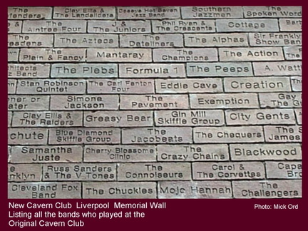 CAVERN CLUB MEMORIAL WALL