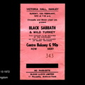 U.K.TOUR TICKET FEBRUARY 13 1972
