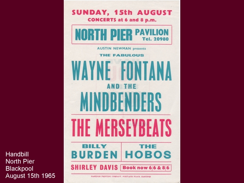 NORTH PIER HANDBILL AUGUST 15 1965